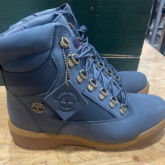 Brand new Waterproof Timberland 6” field boot in dark blue nubuck. - Picture 6 of 7
